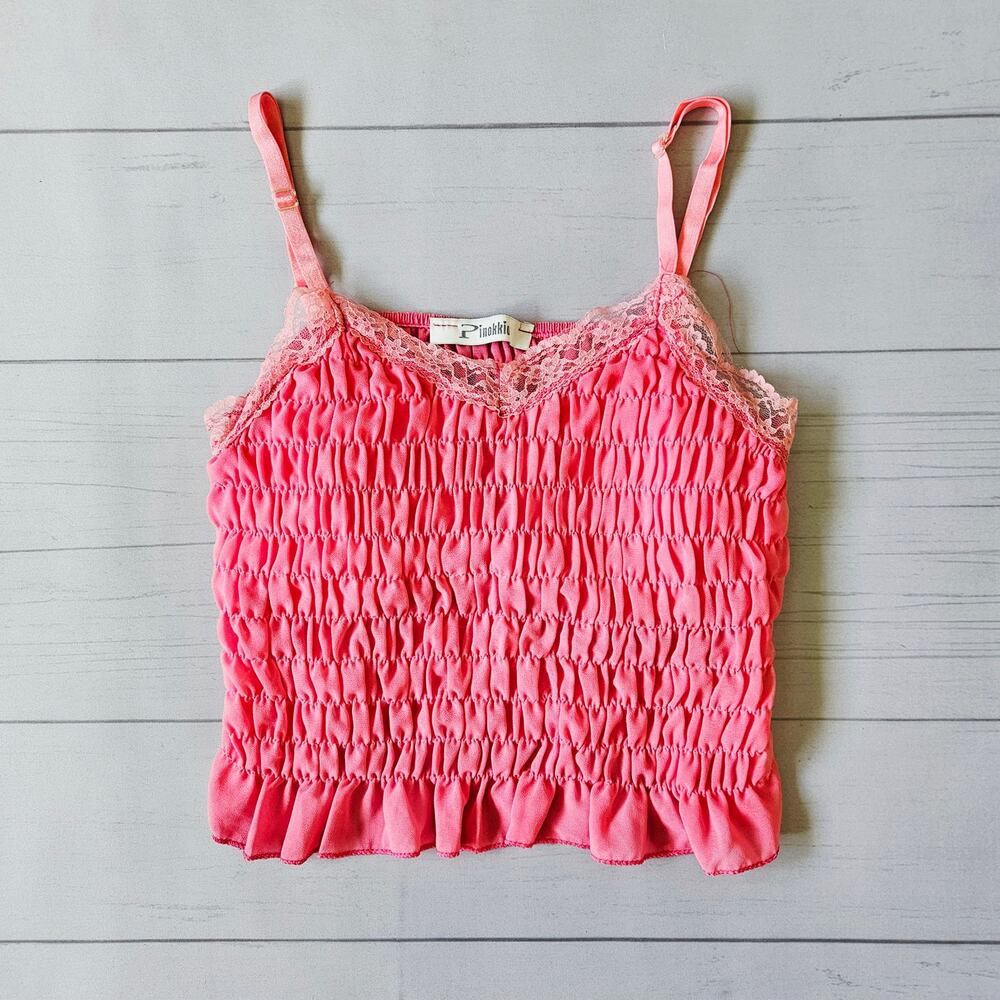 Y2k Euro Bustier Corset Top Lace Up Coquette Vtg - XS